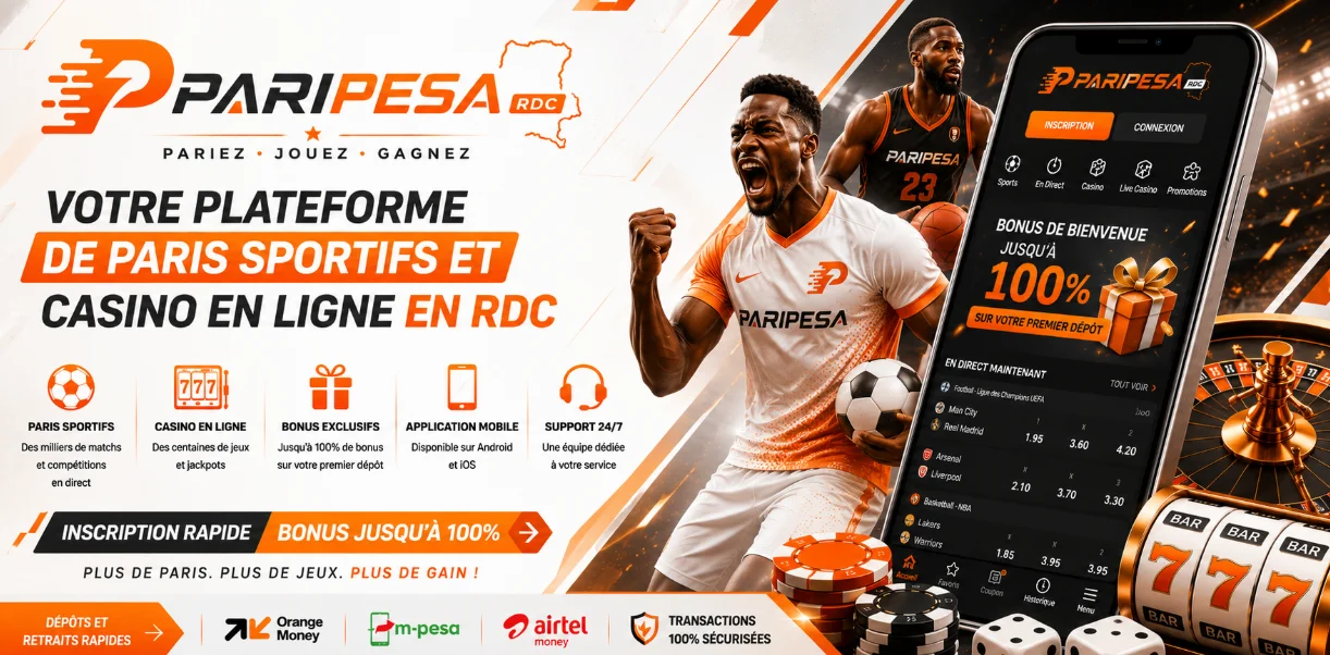 Deuxième bannière horizontale PariPesa RDC